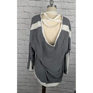 Derek Heart Trendy Plus Size Crisscross-Back Sweater Women's Gray Size 3X